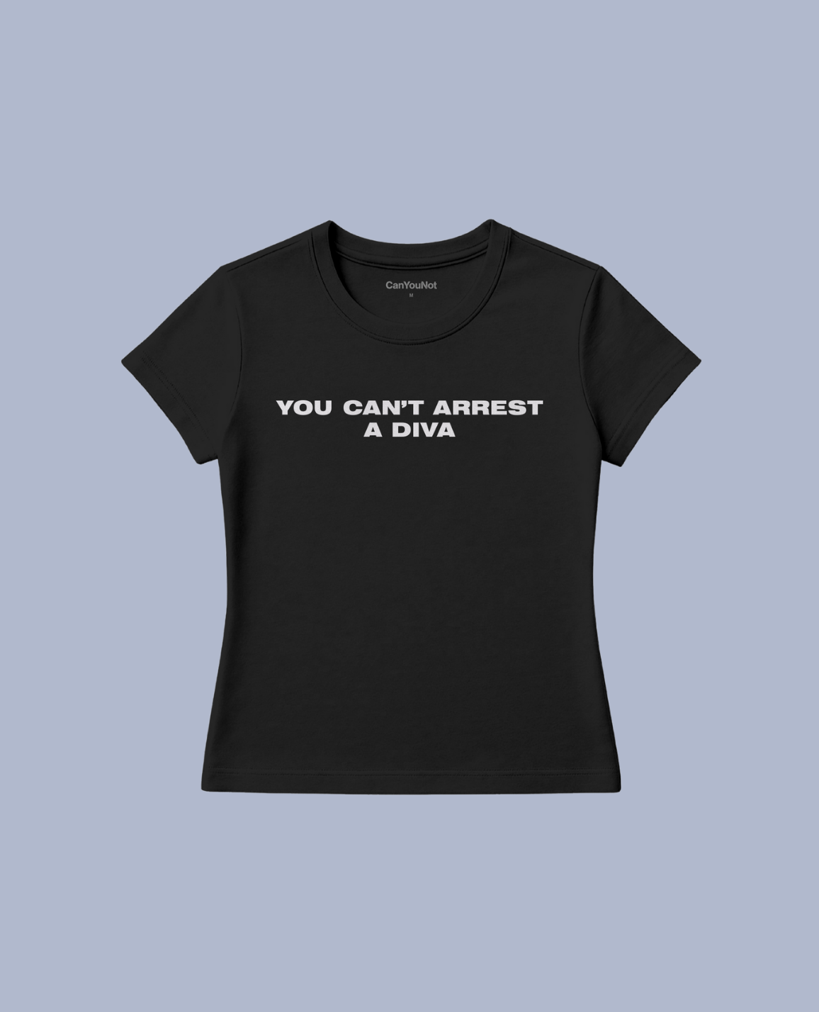 Arrest A Diva Baby Tee - Black
