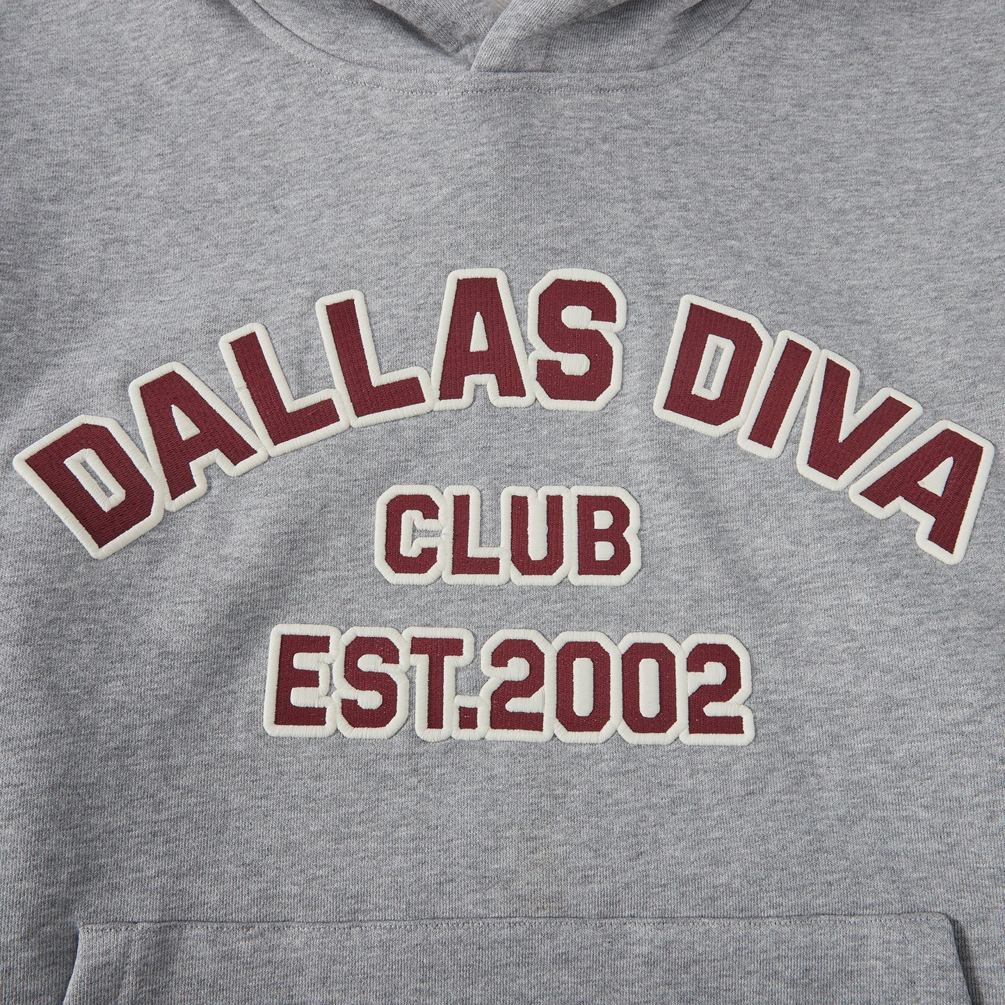Dallas Diva Cropped Hoodie - Grey